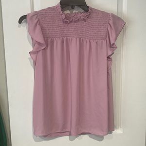 Ann Taylor Petite Lavender/Pink Sleeveless Blouse